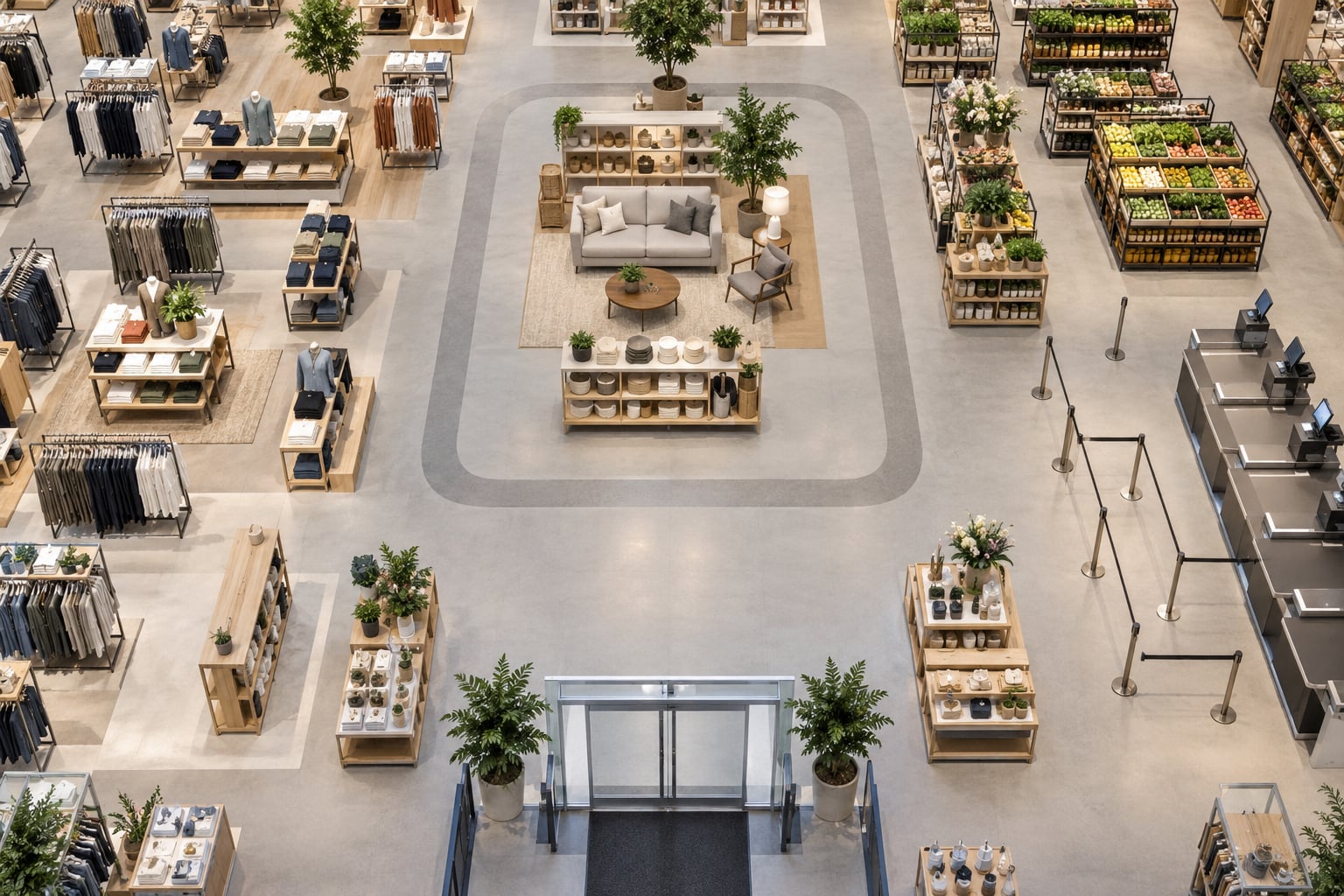 how store layout shapes basket size