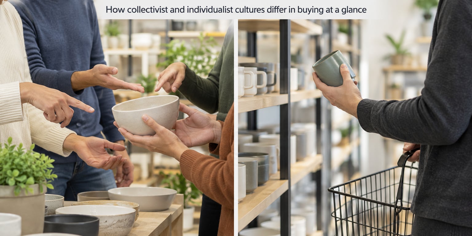 How collectivist and individualist cultures differ in buying at a glance