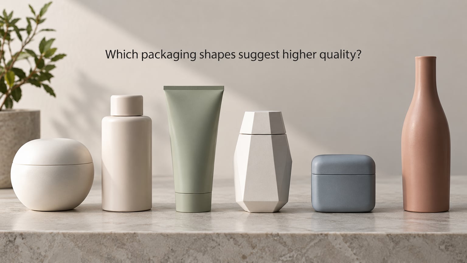 Which packaging shapes suggest higher quality?