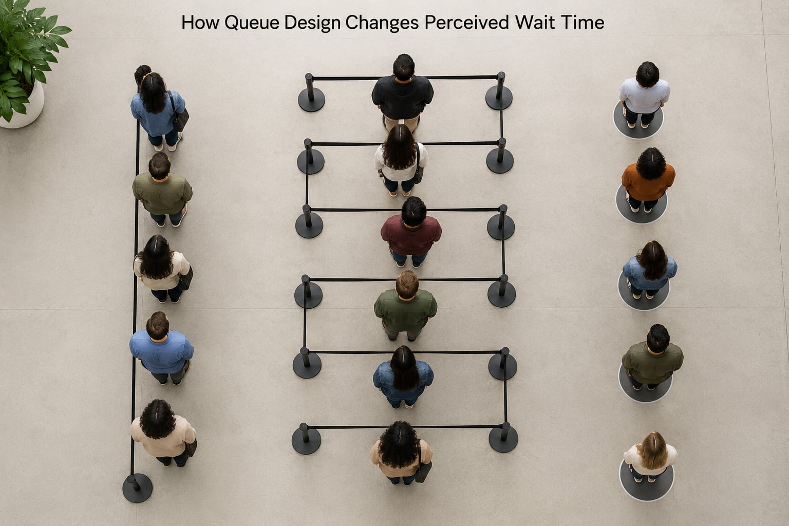 How Queue Design Changes Perceived Wait Time