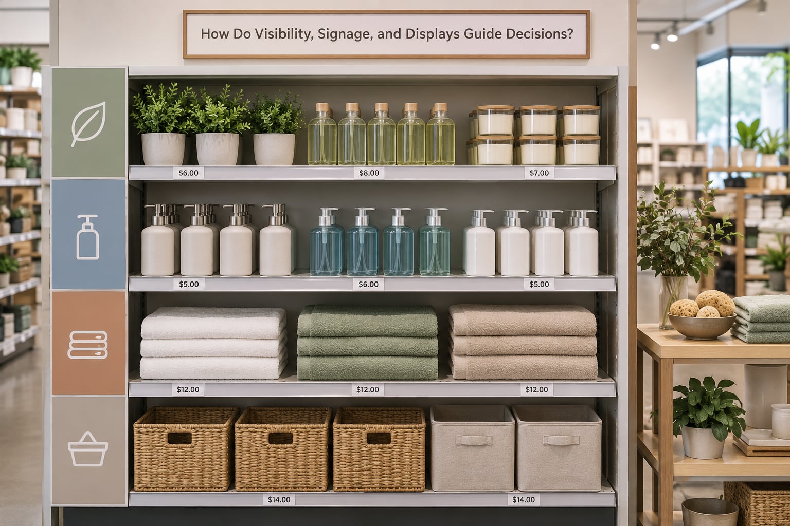 How Do Visibility, Signage, and Displays Guide Decisions?