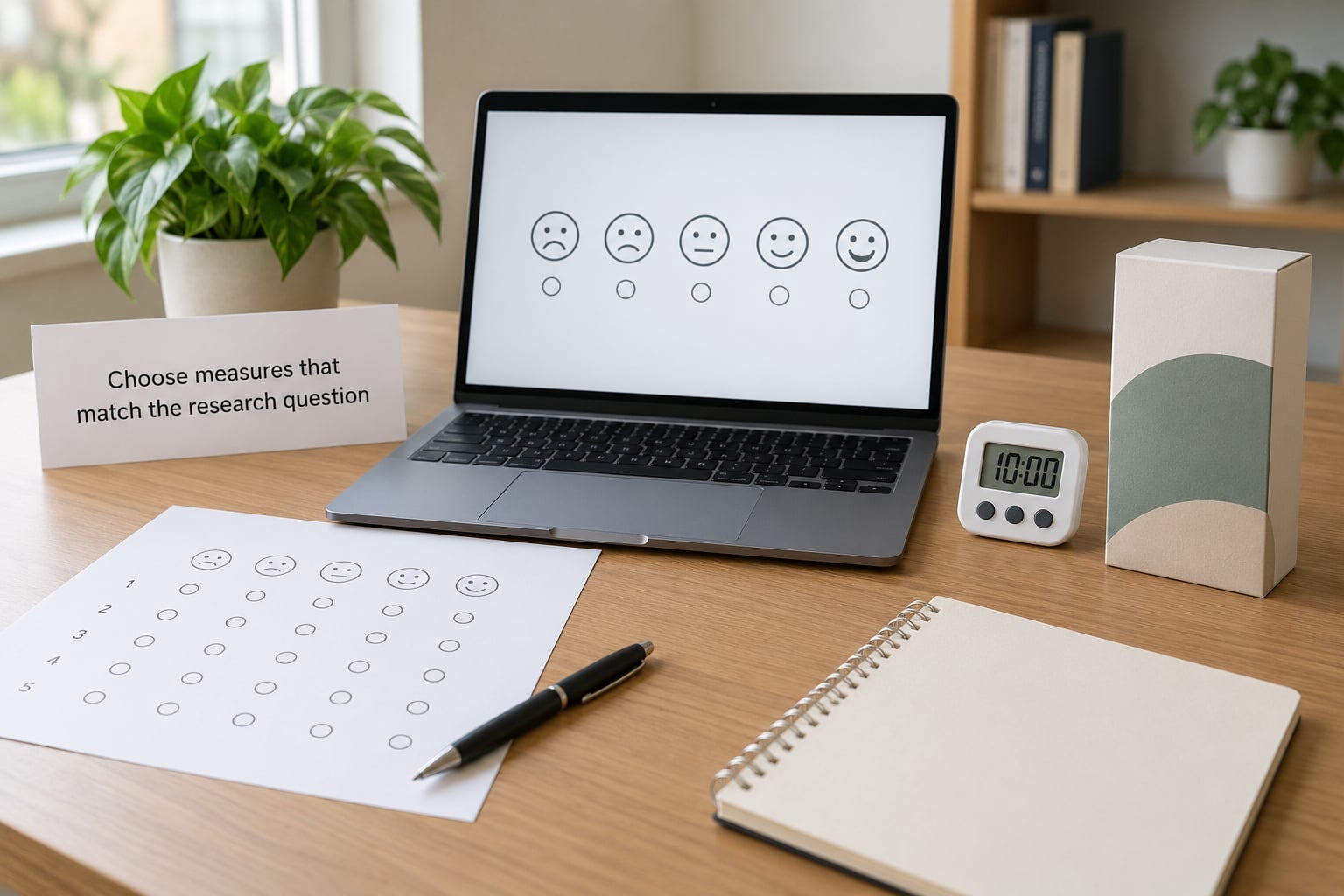 Choose measures that match the research question