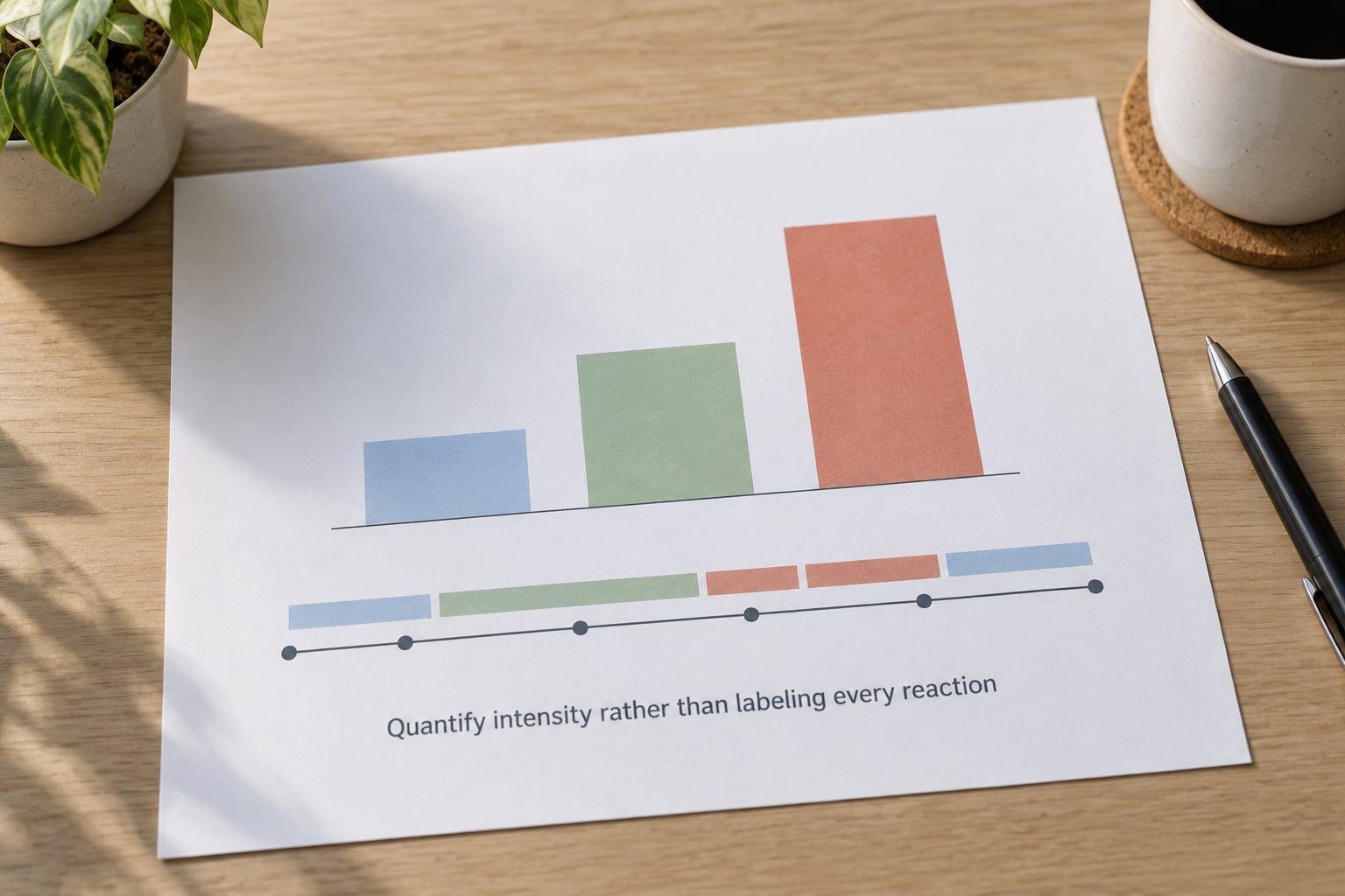 Quantify intensity rather than labeling every reaction