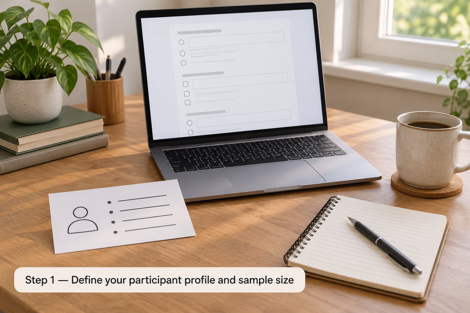 Step 1 — Define your participant profile and sample size