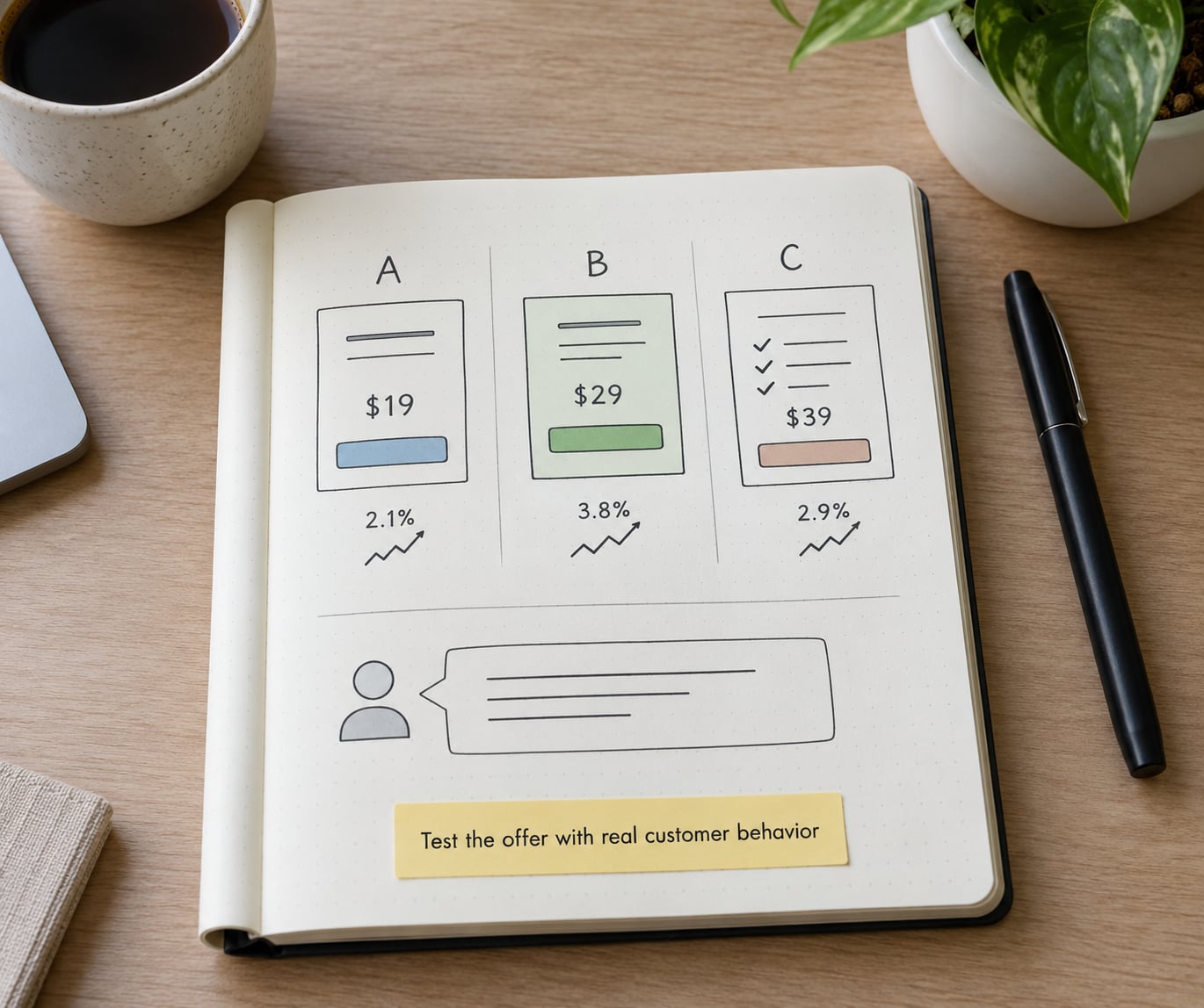 Test the offer with real customer behavior