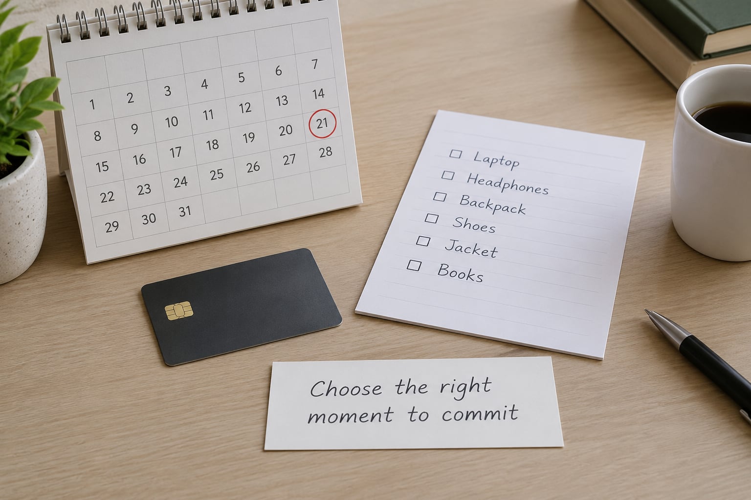 Choose the right moment to commit
