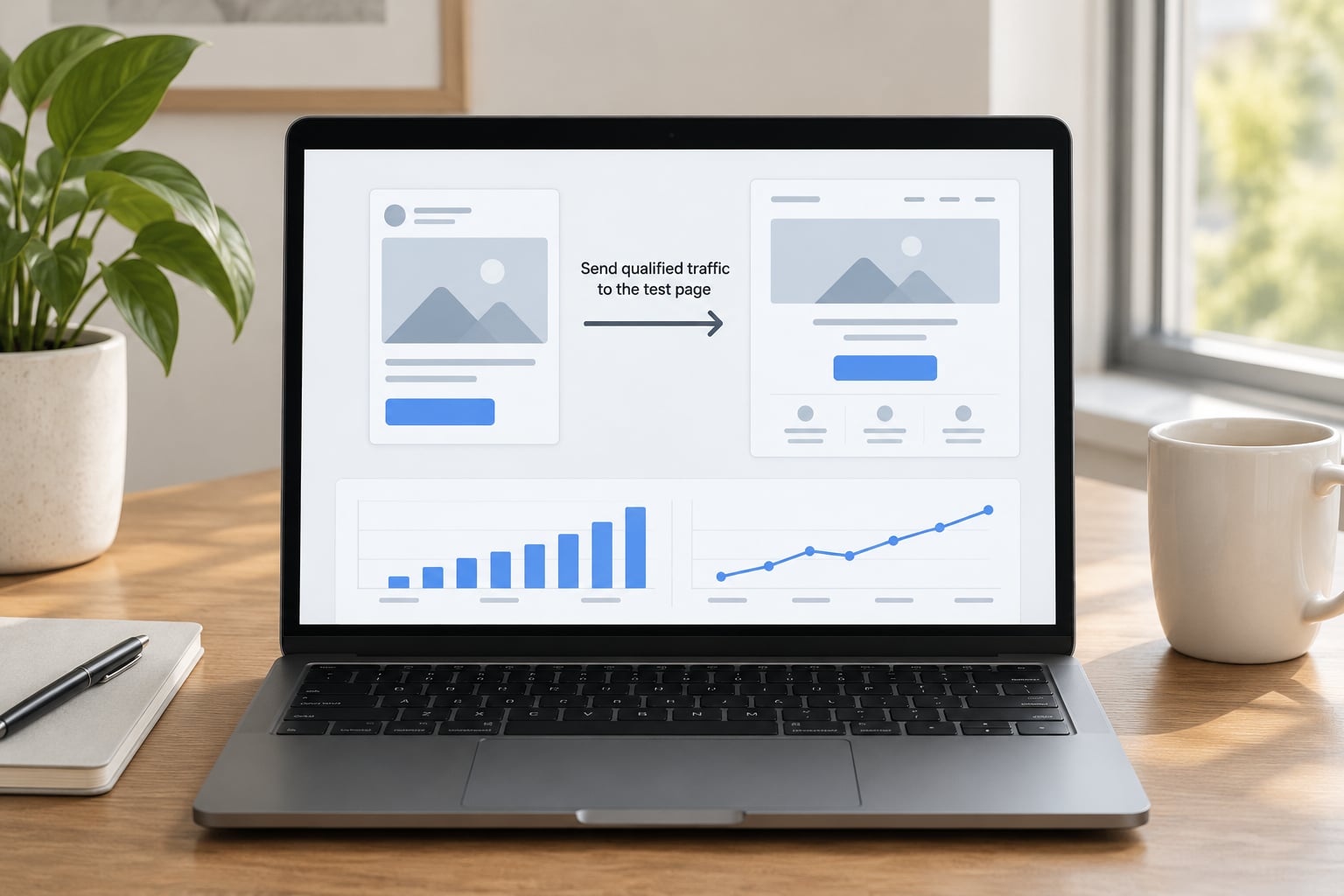 Send qualified traffic to the test page