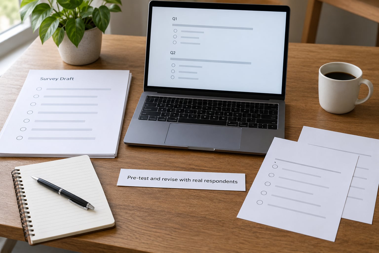 Pre-test and revise with real respondents