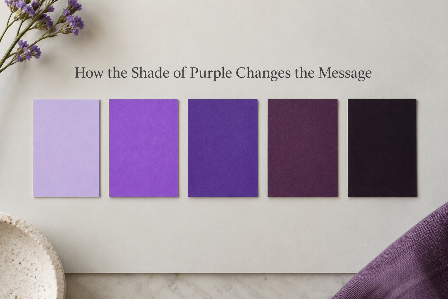 How the Shade of Purple Changes the Message