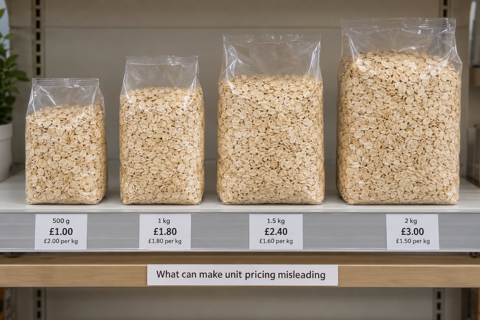 What can make unit pricing misleading
